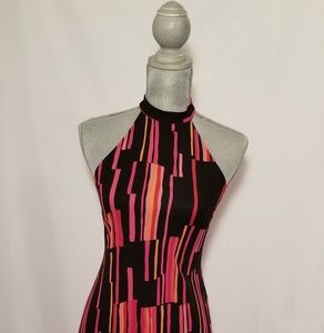 Multi-colored backless dress